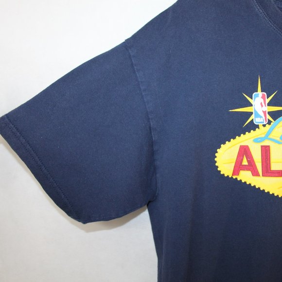 NBA BASKETBALL 2007 LAS VEGAS ALL-STAR TSHIRT SZ XL GILDAN NAVY/YELLOW COTTON - Picture 7 of 12